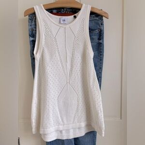 CAbi Sleeveless Tennis Tank Sweater